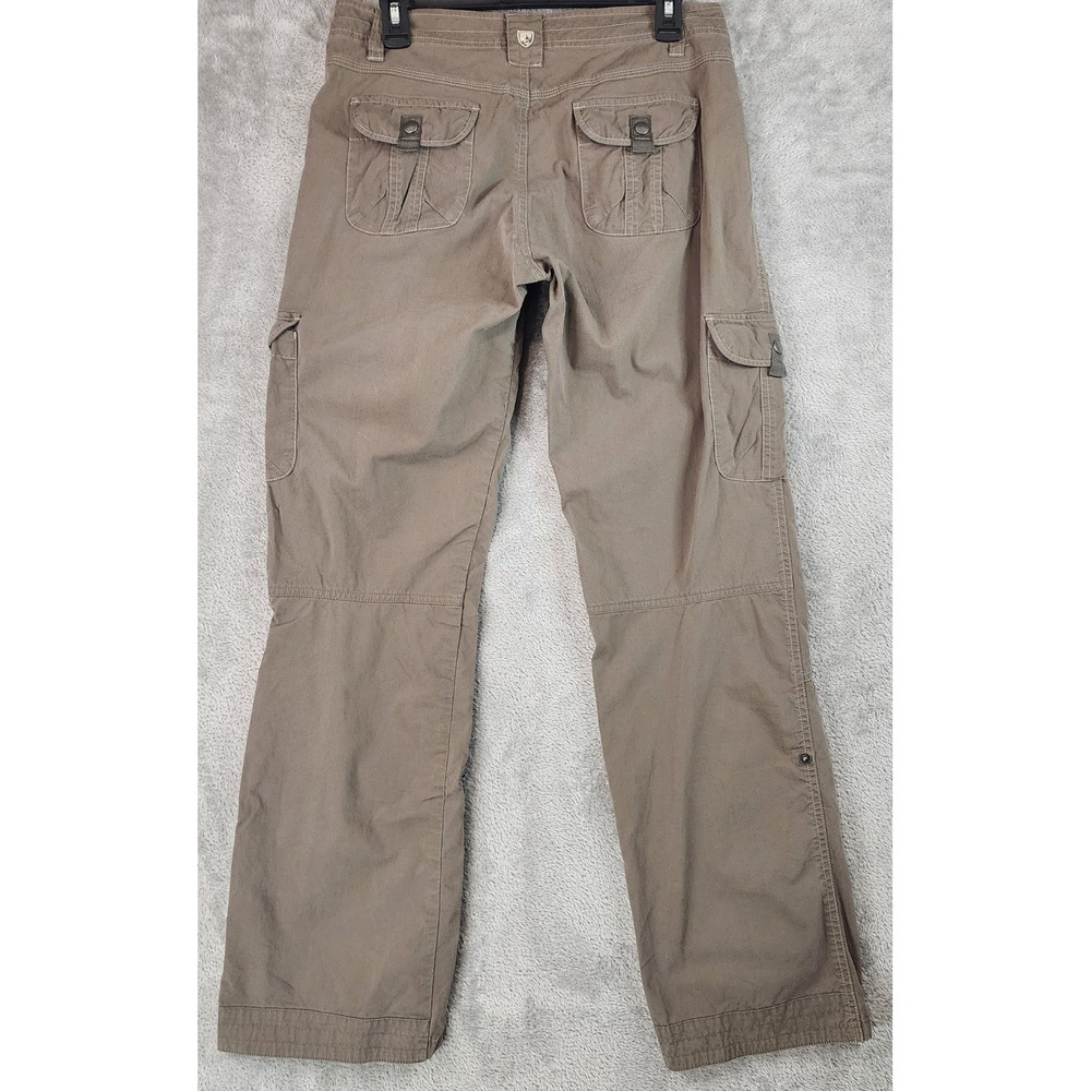 Kuhl Cargo Pants Womens 8 Reg Brown Vintage Patina Dye Stretch Hiking‎ Outdoor - Picture 2 of 13